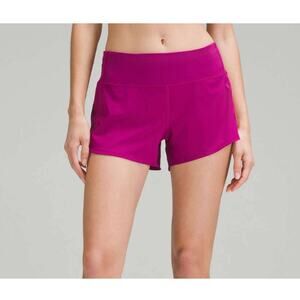 Lululemon Speed Up Mid Rise Shorts 4in Womens 10 Magenta Purple